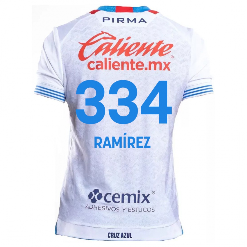 Homem Camisola Mauricio Ramírez #334 Branco Azul Alternativa 2024/25 Camisa Brasil