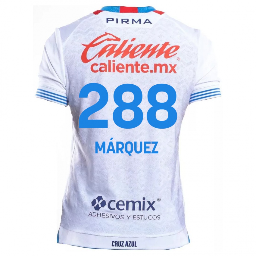 Homem Camisola Víctor Márquez #288 Branco Azul Alternativa 2024/25 Camisa Brasil