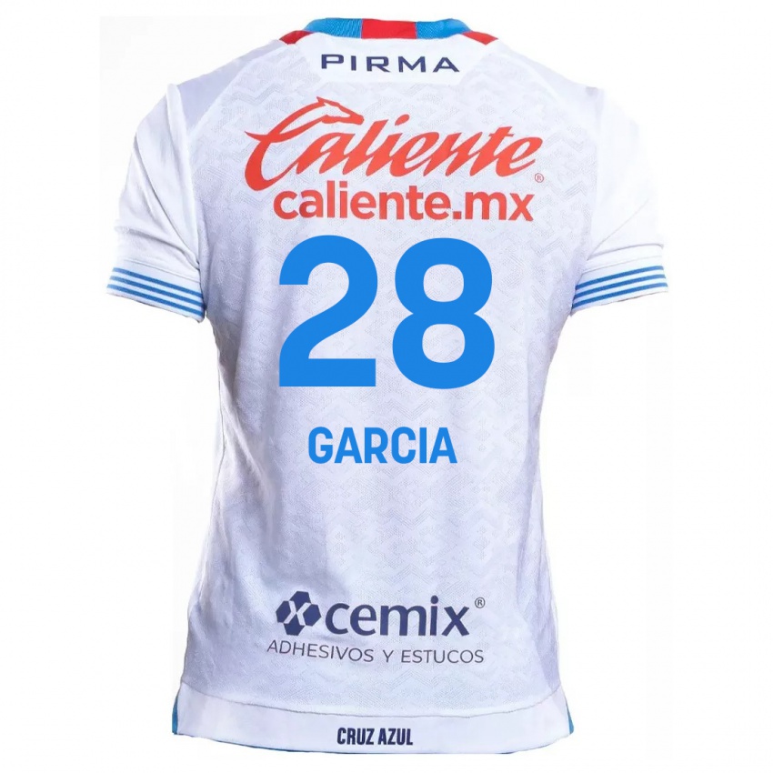 Homem Camisola Ana Garcia #28 Branco Azul Alternativa 2024/25 Camisa Brasil