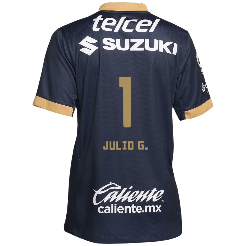 Homem Camisola Julio Gonzalez #1 Obsidiana Ouro Branco Alternativa 2024/25 Camisa Brasil