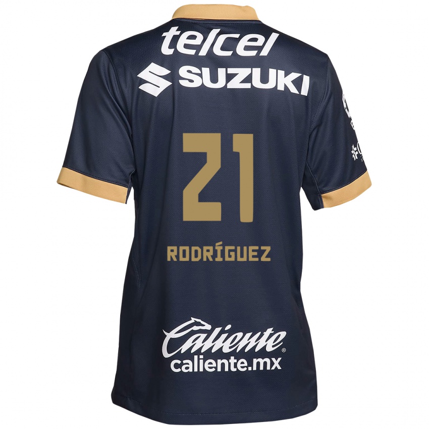 Homem Camisola Michell Rodriguez #21 Obsidiana Ouro Branco Alternativa 2024/25 Camisa Brasil