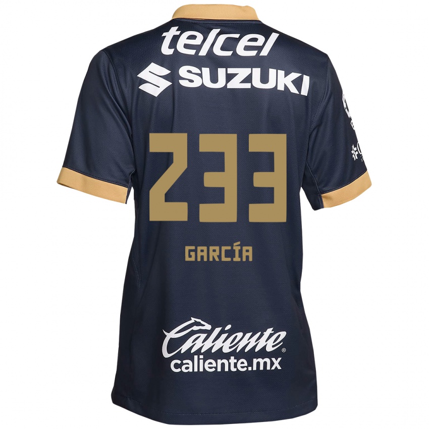 Homem Camisola Carlos García #233 Obsidiana Ouro Branco Alternativa 2024/25 Camisa Brasil