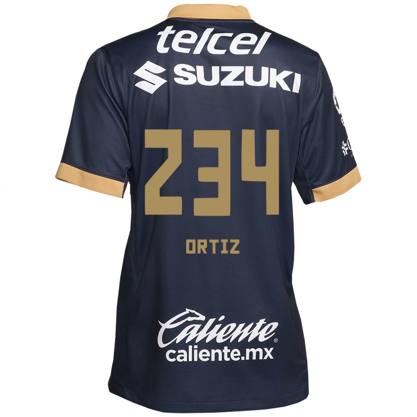 Homem Camisola Jorge Ortiz #234 Obsidiana Ouro Branco Alternativa 2024/25 Camisa Brasil