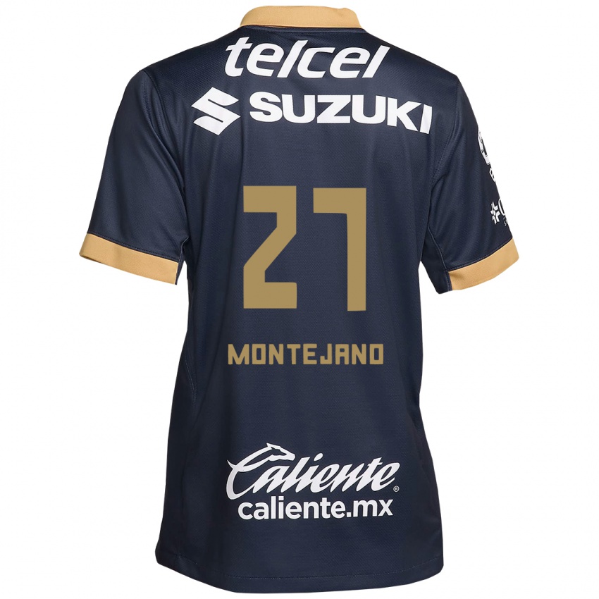 Homem Camisola Emanuel Montejano #27 Obsidiana Ouro Branco Alternativa 2024/25 Camisa Brasil