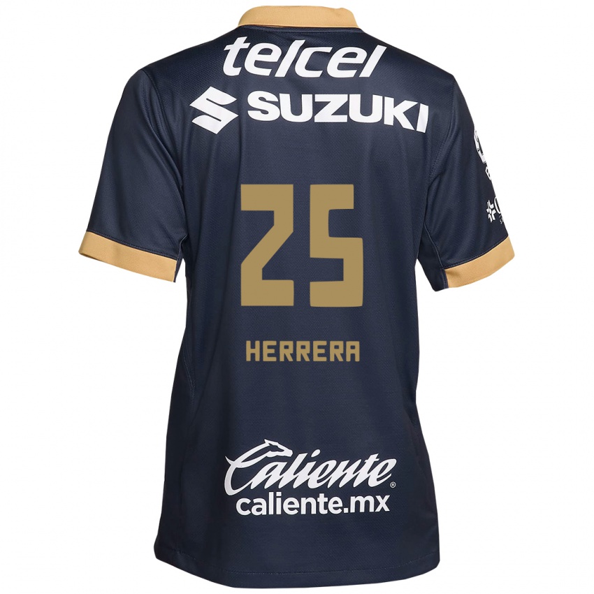 Homem Camisola Laura Herrera #25 Obsidiana Ouro Branco Alternativa 2024/25 Camisa Brasil