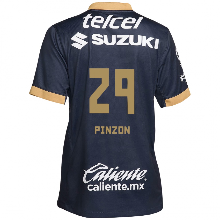 Homem Camisola Liceth Pinzon #29 Obsidiana Ouro Branco Alternativa 2024/25 Camisa Brasil