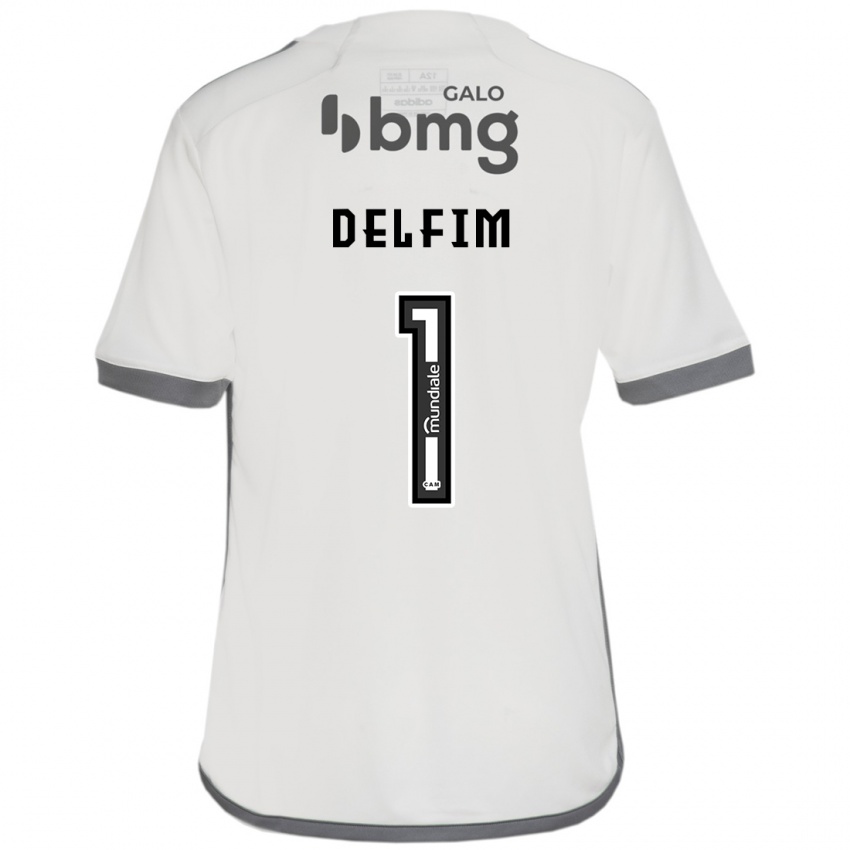 Homem Camisola Gabriel Delfim #1 Off White Alternativa 2024/25 Camisa Brasil