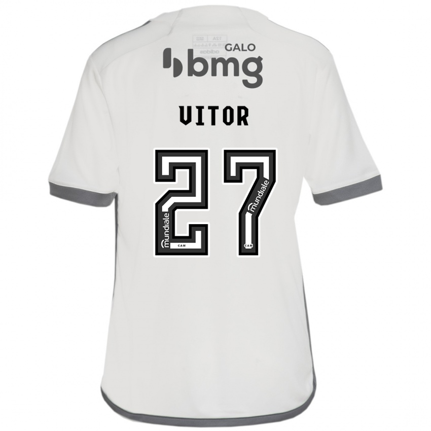 Homem Camisola Paulo Vitor #27 Off White Alternativa 2024/25 Camisa Brasil