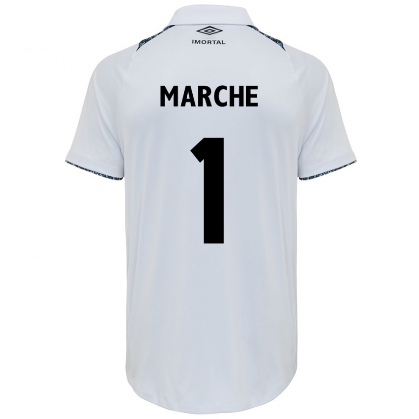 Homem Camisola Agustin Marchesin #1 Branco Azul Alternativa 2024/25 Camisa Brasil