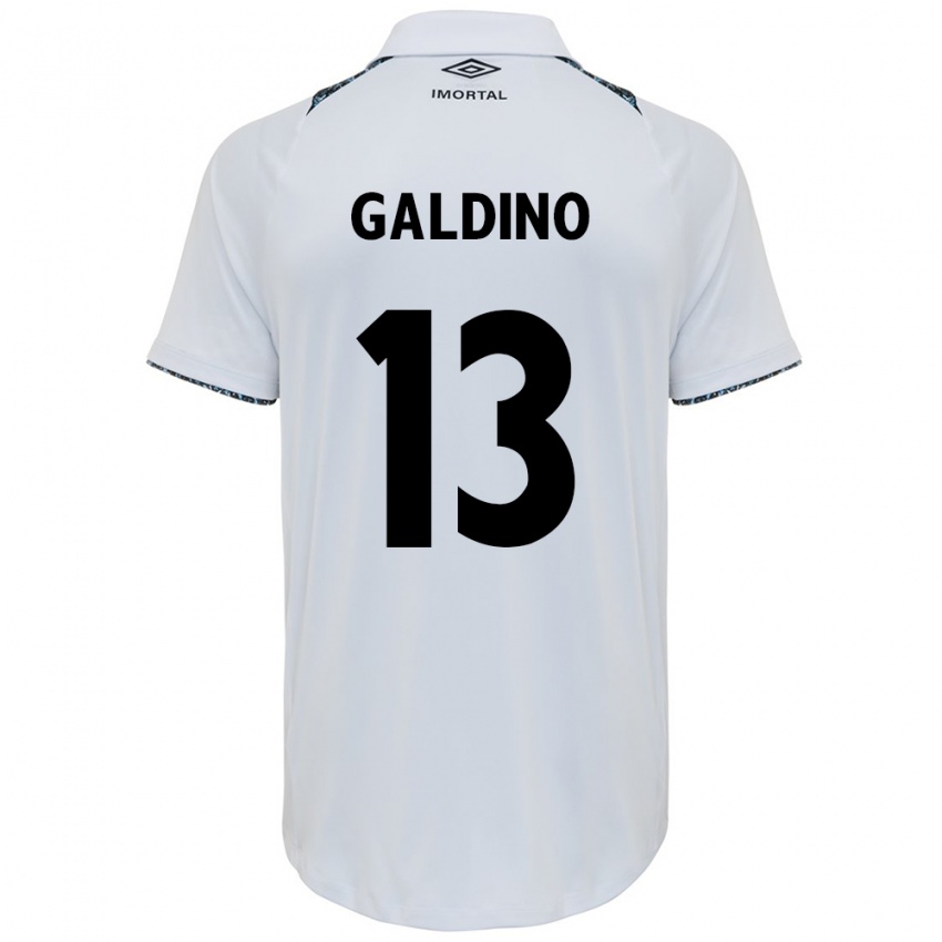 Homem Camisola Everton Galdino #13 Branco Azul Alternativa 2024/25 Camisa Brasil