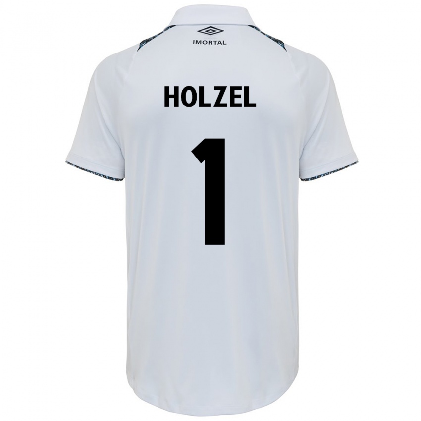 Homem Camisola Vivi Holzel #1 Branco Azul Alternativa 2024/25 Camisa Brasil