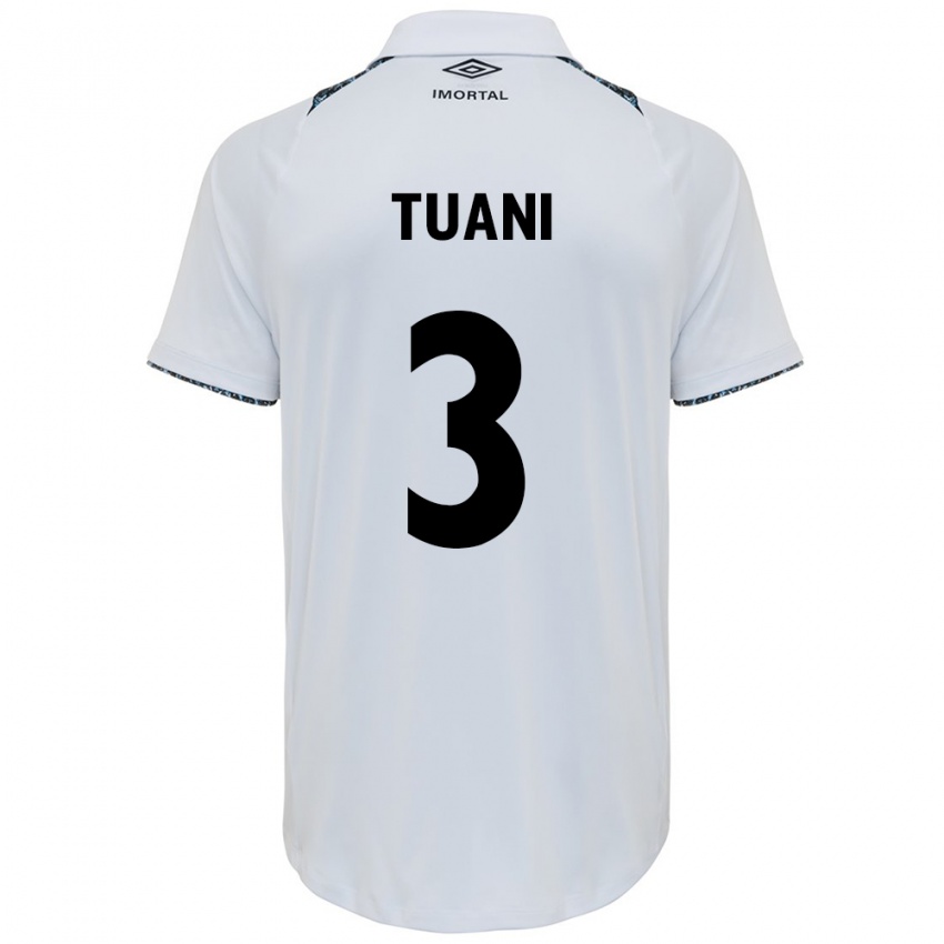 Homem Camisola Tuani #3 Branco Azul Alternativa 2024/25 Camisa Brasil