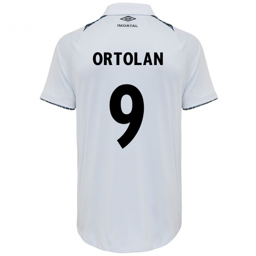 Homem Camisola Dani Ortolan #9 Branco Azul Alternativa 2024/25 Camisa Brasil