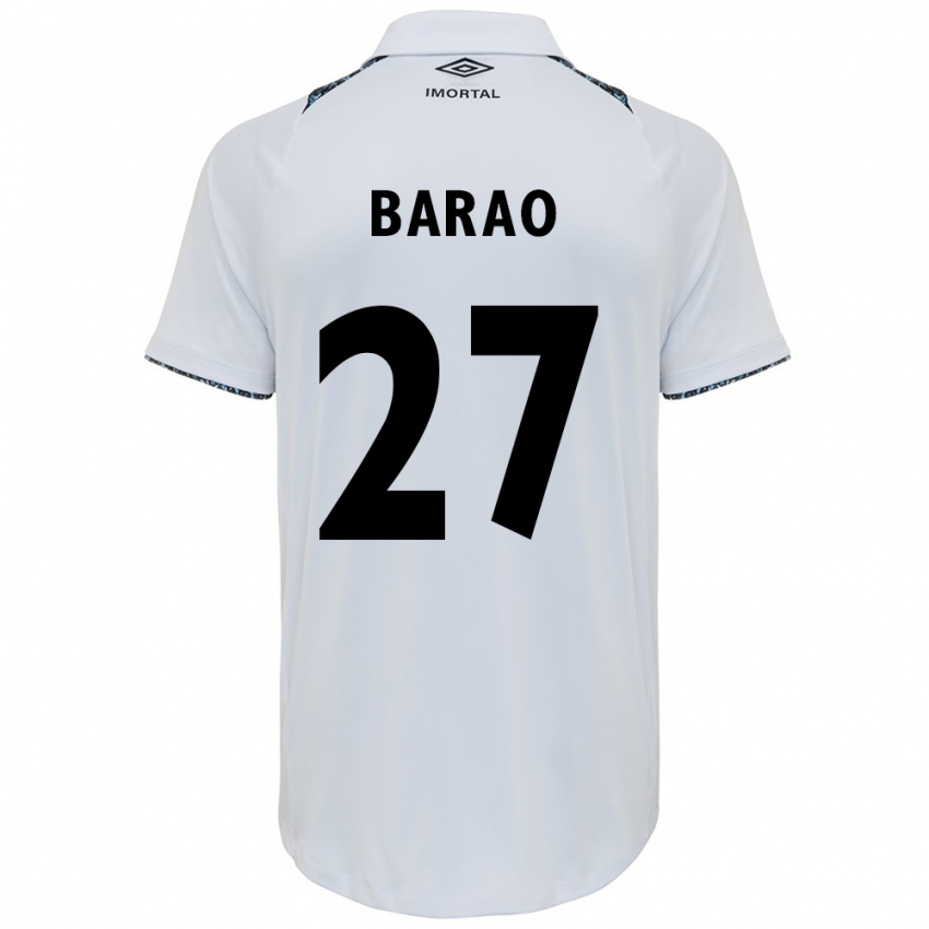 Homem Camisola Dani Barão #27 Branco Azul Alternativa 2024/25 Camisa Brasil