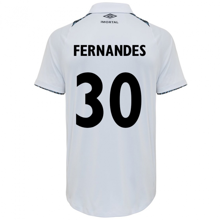 Homem Camisola Raquel Fernandes #30 Branco Azul Alternativa 2024/25 Camisa Brasil