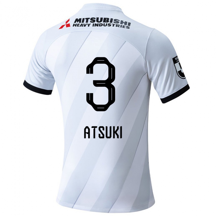 Homem Camisola Atsuki Ito #3 Branco Cinza Alternativa 2024/25 Camisa Brasil