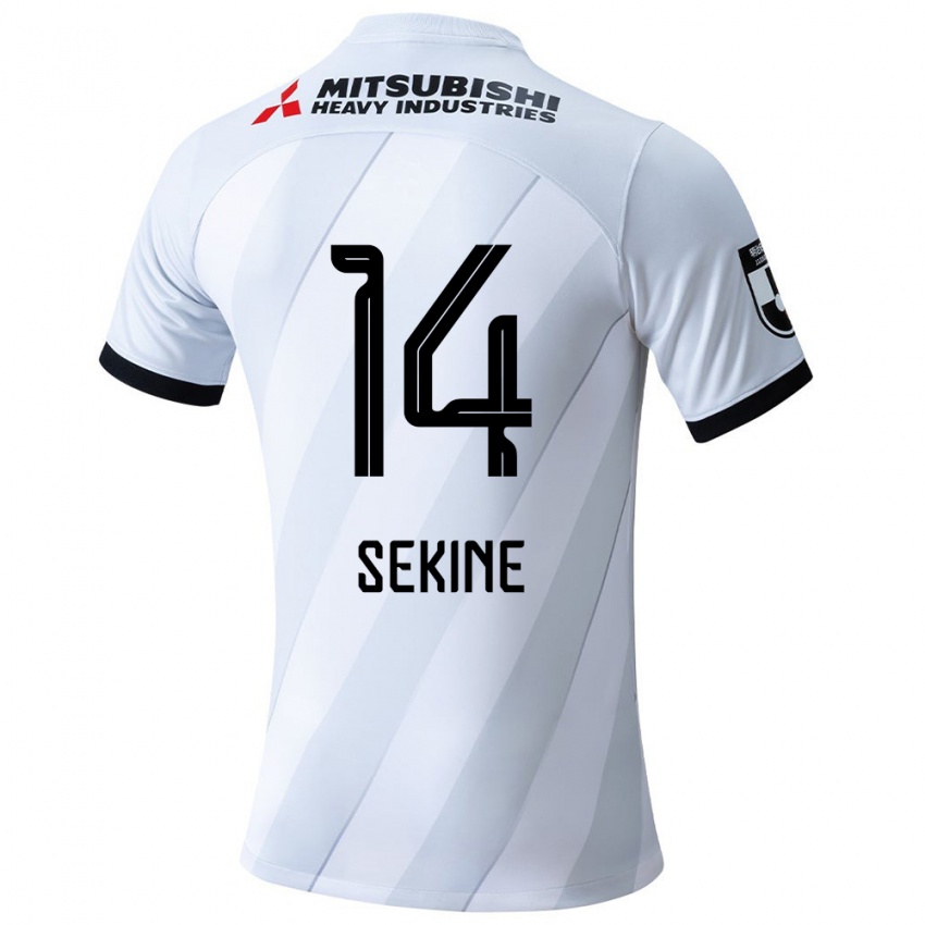 Homem Camisola Takahiro Sekine #14 Branco Cinza Alternativa 2024/25 Camisa Brasil