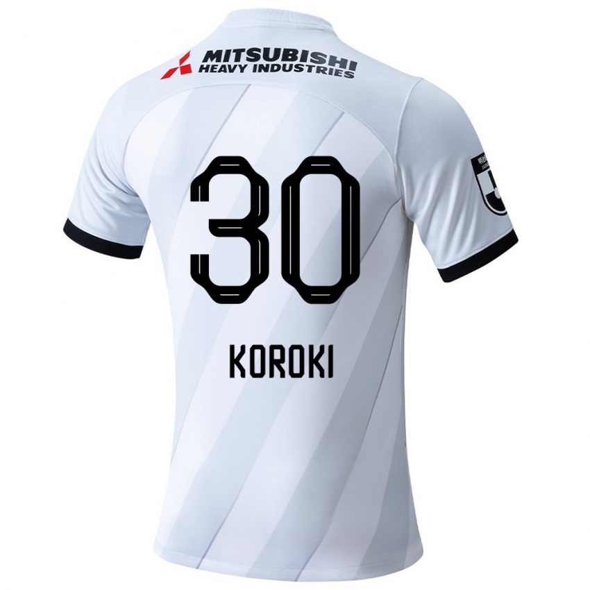 Homem Camisola Shinzo Koroki #30 Branco Cinza Alternativa 2024/25 Camisa Brasil