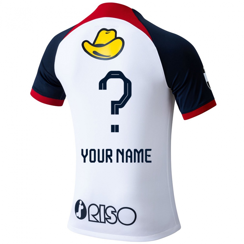 Homem Camisola Seu Nome #0 Branco Azul Vermelho Alternativa 2024/25 Camisa Brasil