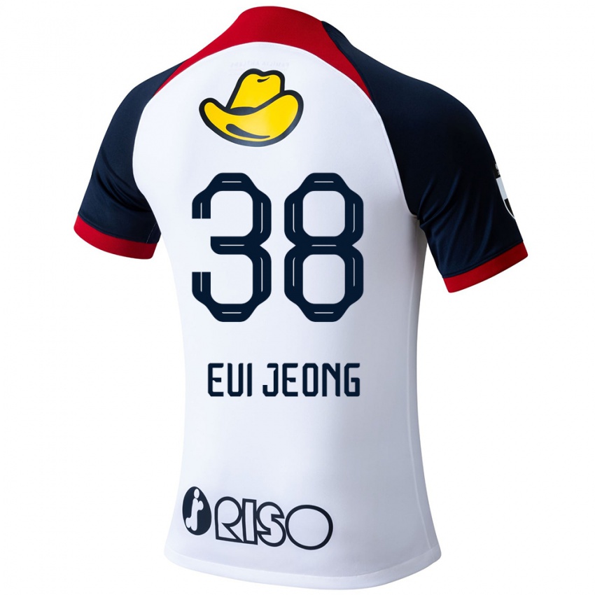 Homem Camisola Eui-Jeong Park #38 Branco Azul Vermelho Alternativa 2024/25 Camisa Brasil