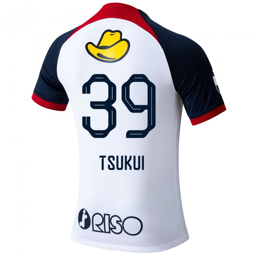 Homem Camisola Keisuke Tsukui #39 Branco Azul Vermelho Alternativa 2024/25 Camisa Brasil