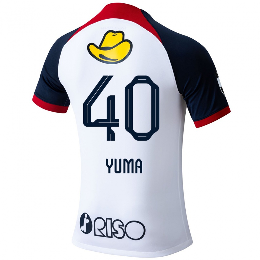 Homem Camisola Yuma Suzuki #40 Branco Azul Vermelho Alternativa 2024/25 Camisa Brasil