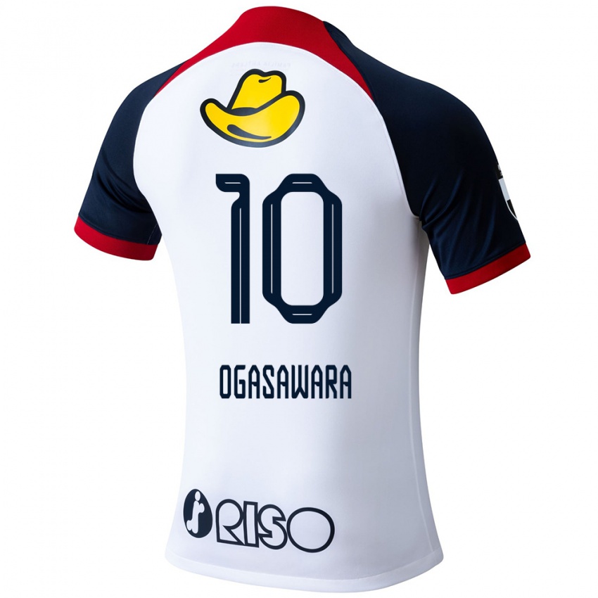 Homem Camisola Shoma Ogasawara #10 Branco Azul Vermelho Alternativa 2024/25 Camisa Brasil