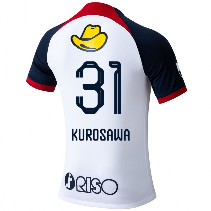 Homem Camisola Shoei Kurosawa #31 Branco Azul Vermelho Alternativa 2024/25 Camisa Brasil