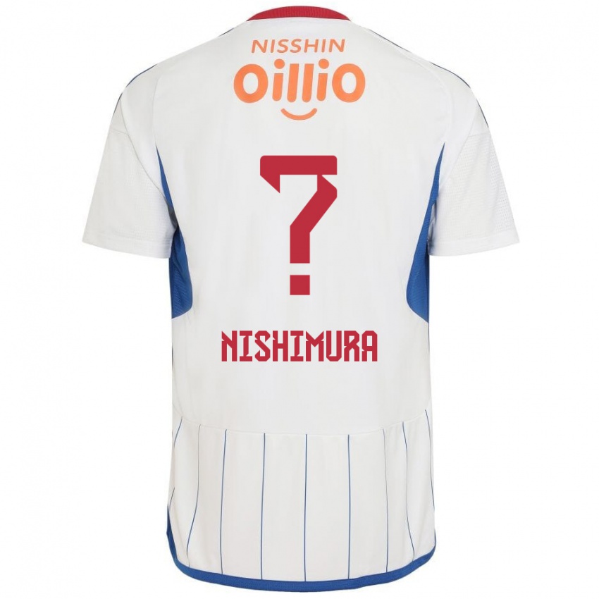 Homem Camisola Takuma Nishimura #0 Branco Azul Vermelho Alternativa 2024/25 Camisa Brasil