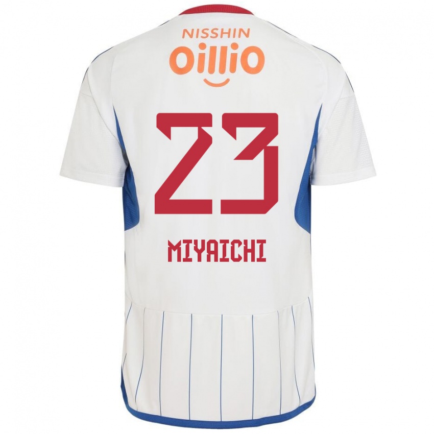 Homem Camisola Ryo Miyaichi #23 Branco Azul Vermelho Alternativa 2024/25 Camisa Brasil