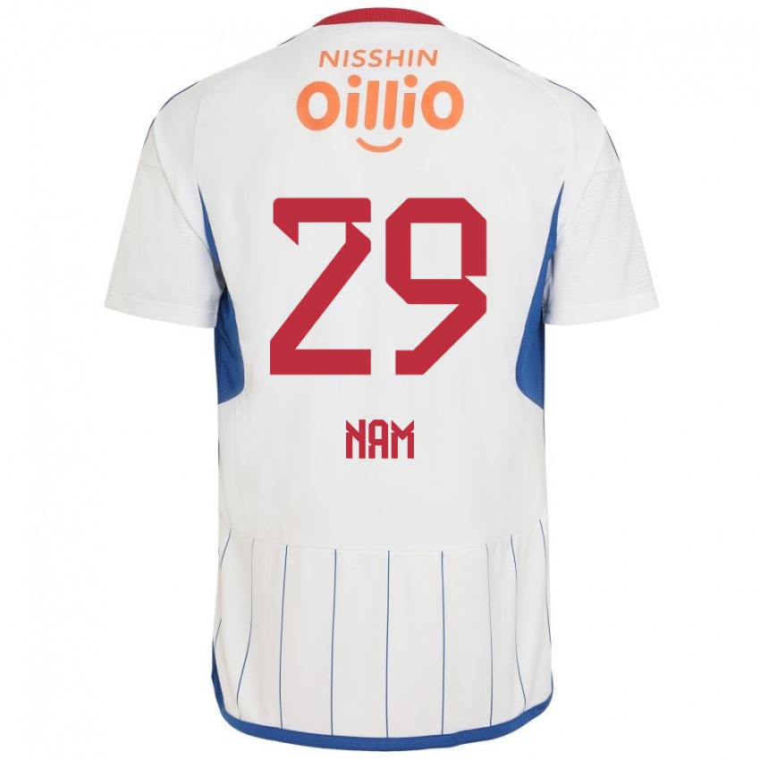 Homem Camisola Tae-Hee Nam #29 Branco Azul Vermelho Alternativa 2024/25 Camisa Brasil