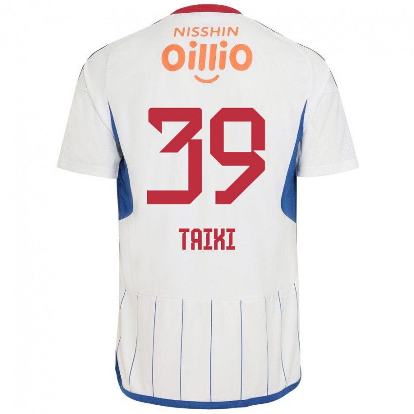 Homem Camisola Taiki Watanabe #39 Branco Azul Vermelho Alternativa 2024/25 Camisa Brasil