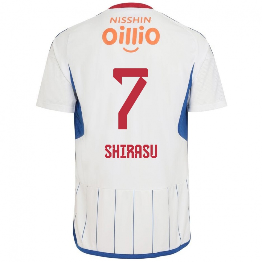 Homem Camisola Kento Shirasu #7 Branco Azul Vermelho Alternativa 2024/25 Camisa Brasil