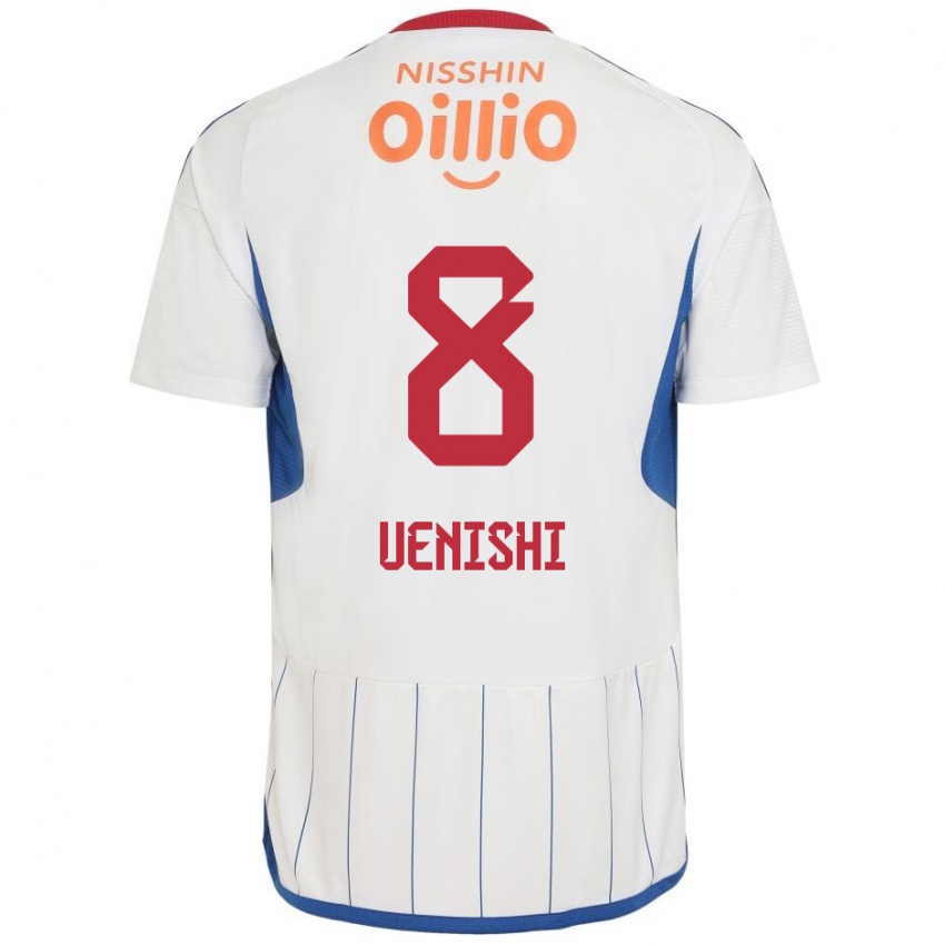 Homem Camisola Haruki Uenishi #8 Branco Azul Vermelho Alternativa 2024/25 Camisa Brasil