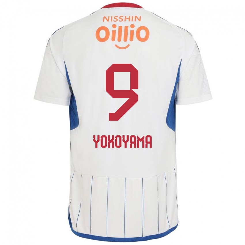 Homem Camisola Shunsuke Yokoyama #9 Branco Azul Vermelho Alternativa 2024/25 Camisa Brasil