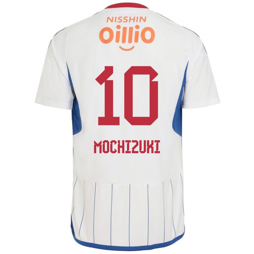 Homem Camisola Kohei Mochizuki #10 Branco Azul Vermelho Alternativa 2024/25 Camisa Brasil