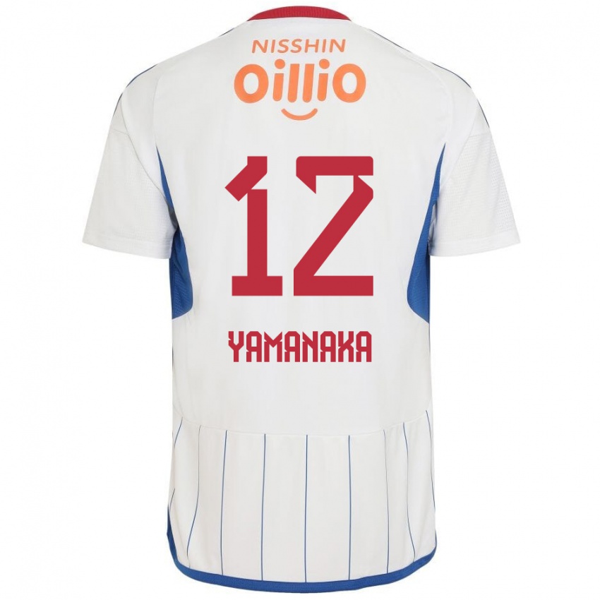 Homem Camisola Yuki Yamanaka #12 Branco Azul Vermelho Alternativa 2024/25 Camisa Brasil