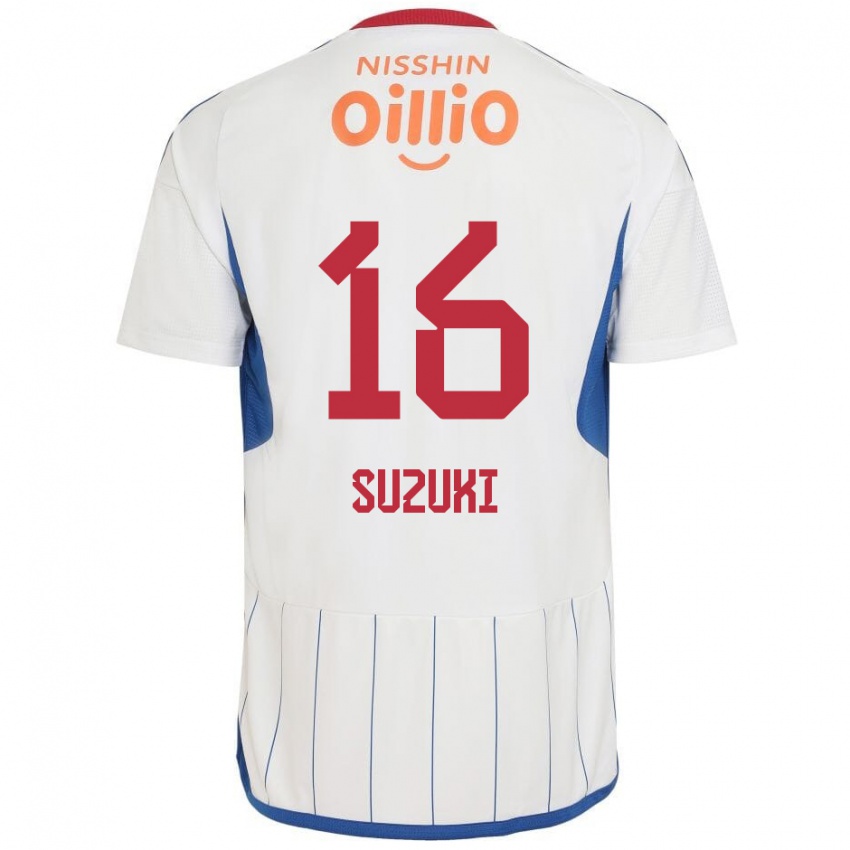 Homem Camisola Kai Suzuki #16 Branco Azul Vermelho Alternativa 2024/25 Camisa Brasil