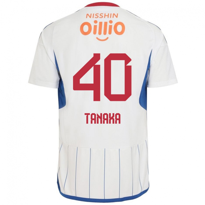 Homem Camisola Hiei Tanaka #40 Branco Azul Vermelho Alternativa 2024/25 Camisa Brasil