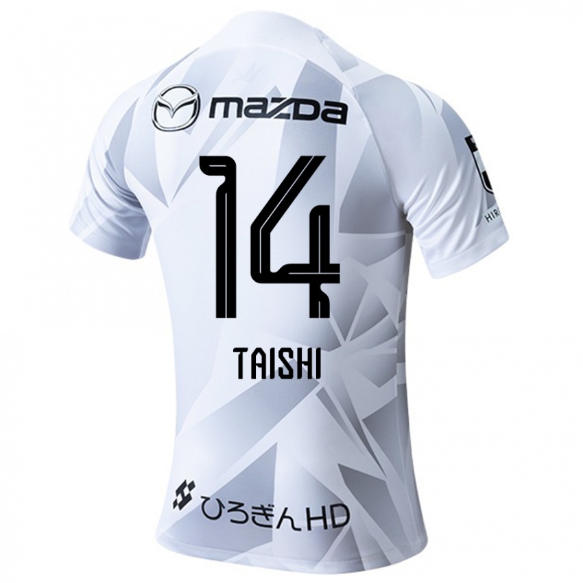 Homem Camisola Taishi Matsumoto #14 Branco Cinza Preto Alternativa 2024/25 Camisa Brasil