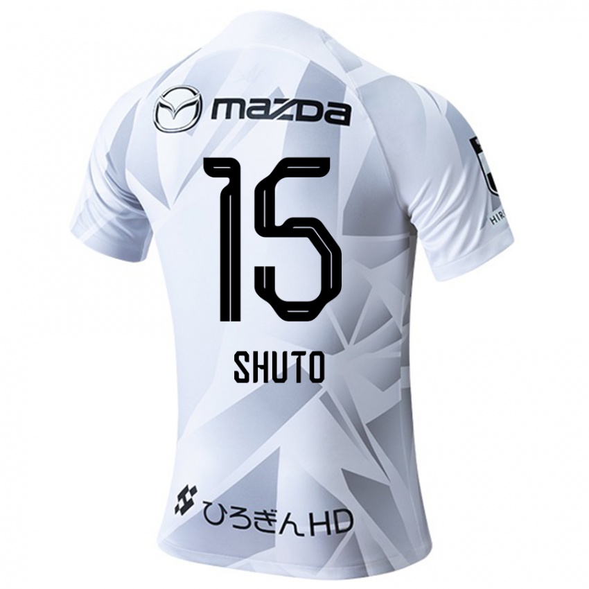 Homem Camisola Shuto Nakano #15 Branco Cinza Preto Alternativa 2024/25 Camisa Brasil