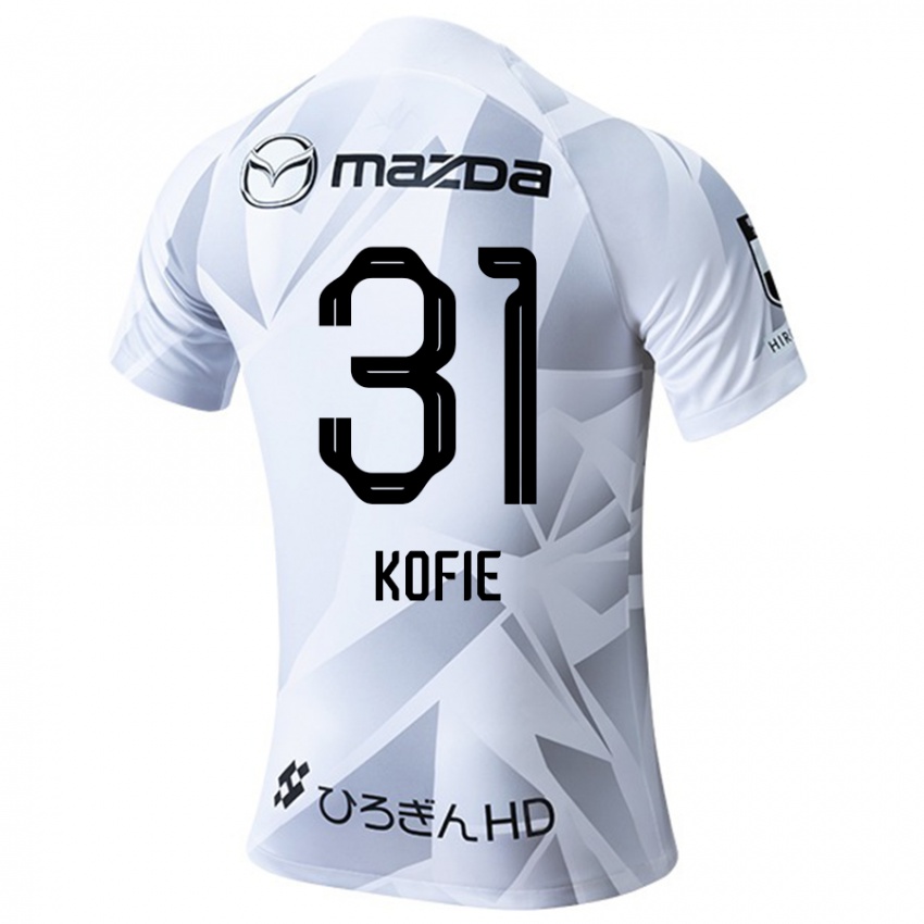 Homem Camisola Shota Kofie #31 Branco Cinza Preto Alternativa 2024/25 Camisa Brasil