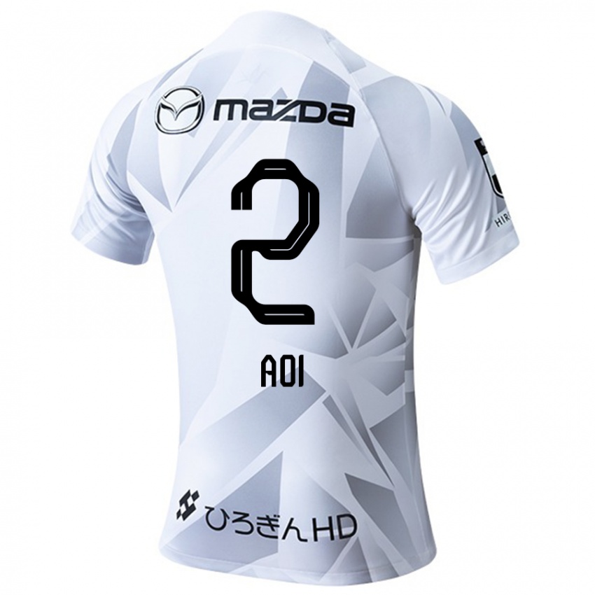 Homem Camisola Yutaro Aoi #2 Branco Cinza Preto Alternativa 2024/25 Camisa Brasil