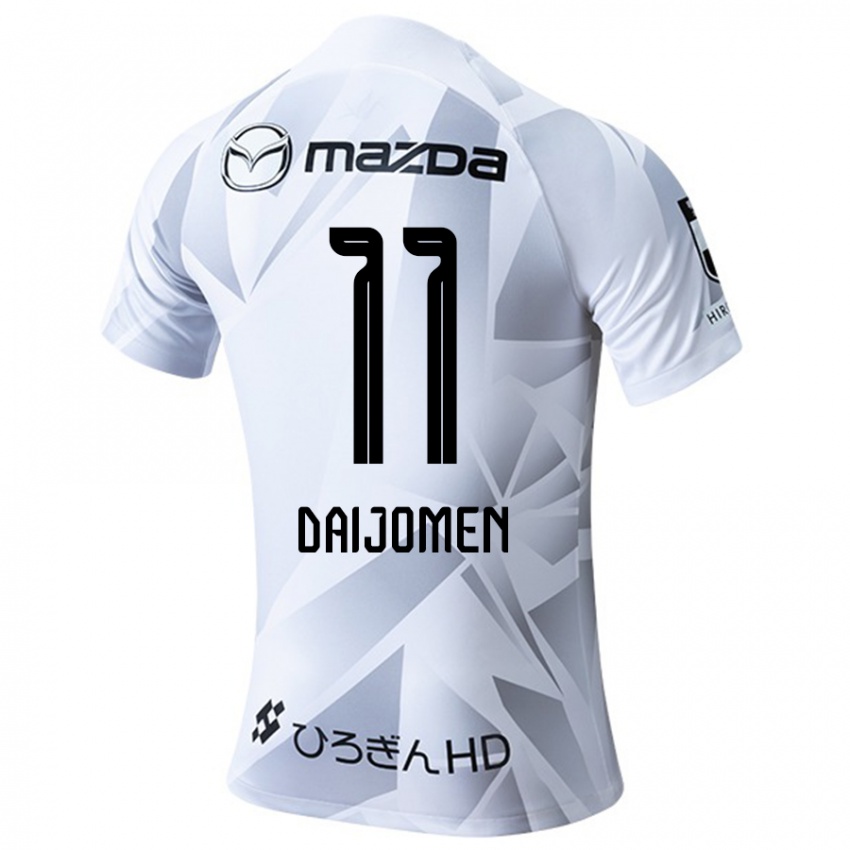 Homem Camisola Arashi Daijomen #11 Branco Cinza Preto Alternativa 2024/25 Camisa Brasil