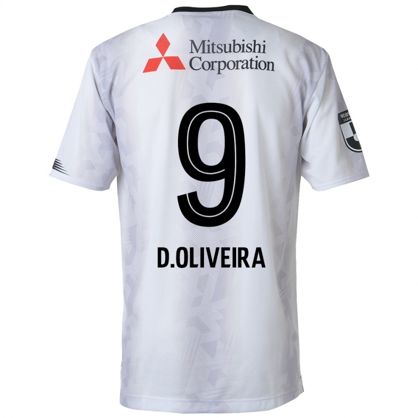 Homem Camisola Diego Oliveira #9 Branco Preto Alternativa 2024/25 Camisa Brasil