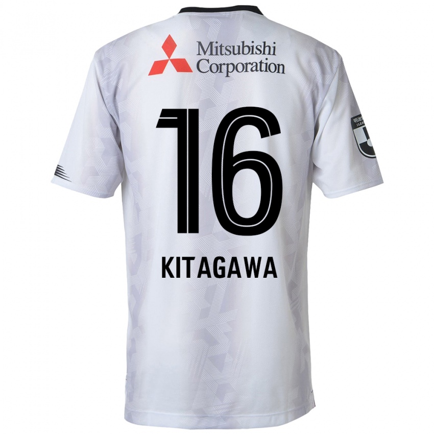 Homem Camisola Rento Kitagawa #16 Branco Preto Alternativa 2024/25 Camisa Brasil