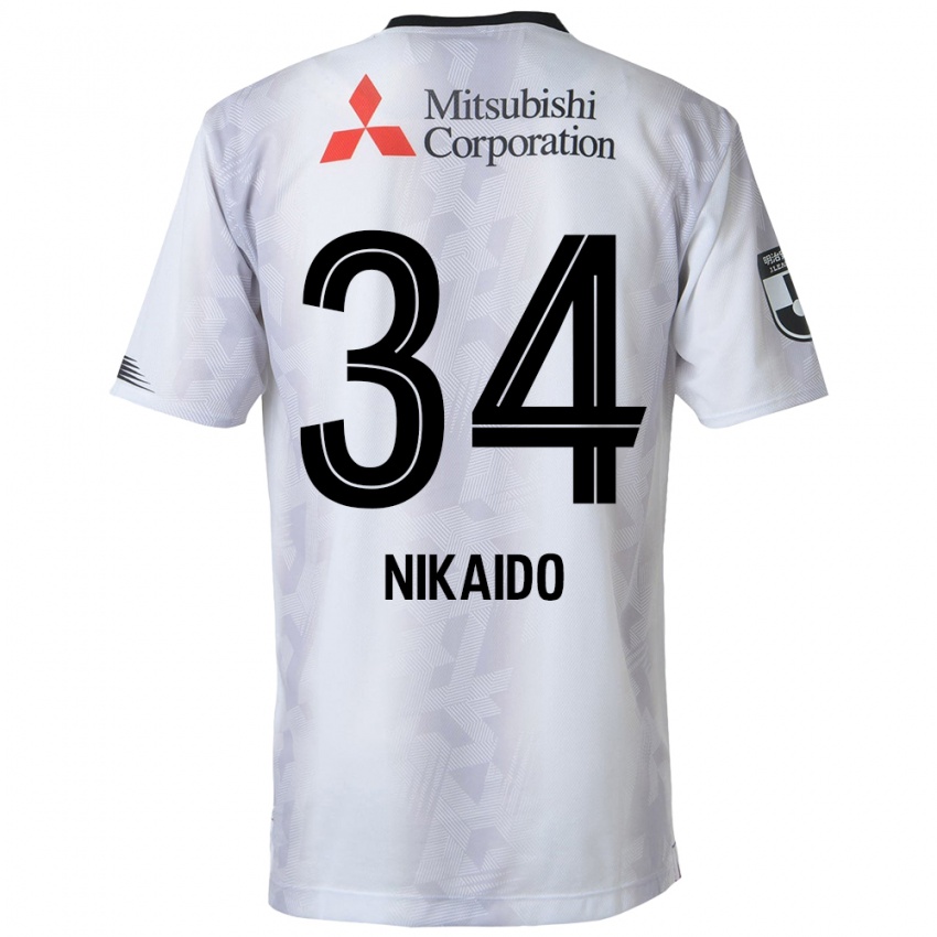 Homem Camisola Rintaro Nikaido #34 Branco Preto Alternativa 2024/25 Camisa Brasil