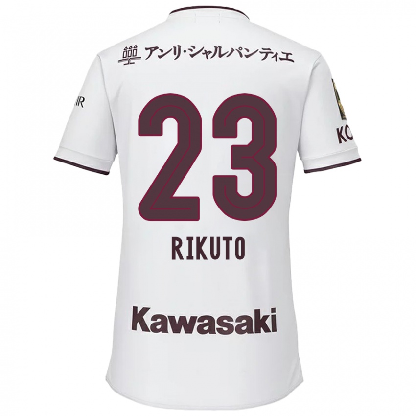 Homem Camisola Rikuto Hirose #23 Branco Vermelho Alternativa 2024/25 Camisa Brasil