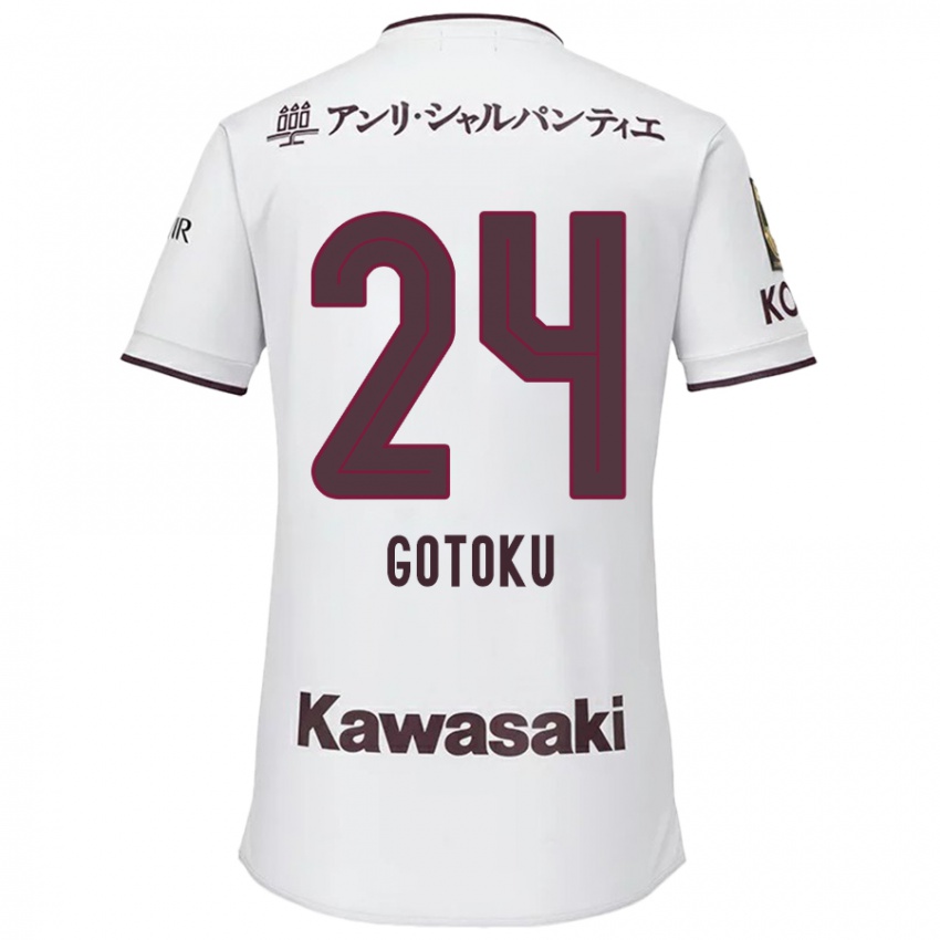 Homem Camisola Gotoku Sakai #24 Branco Vermelho Alternativa 2024/25 Camisa Brasil