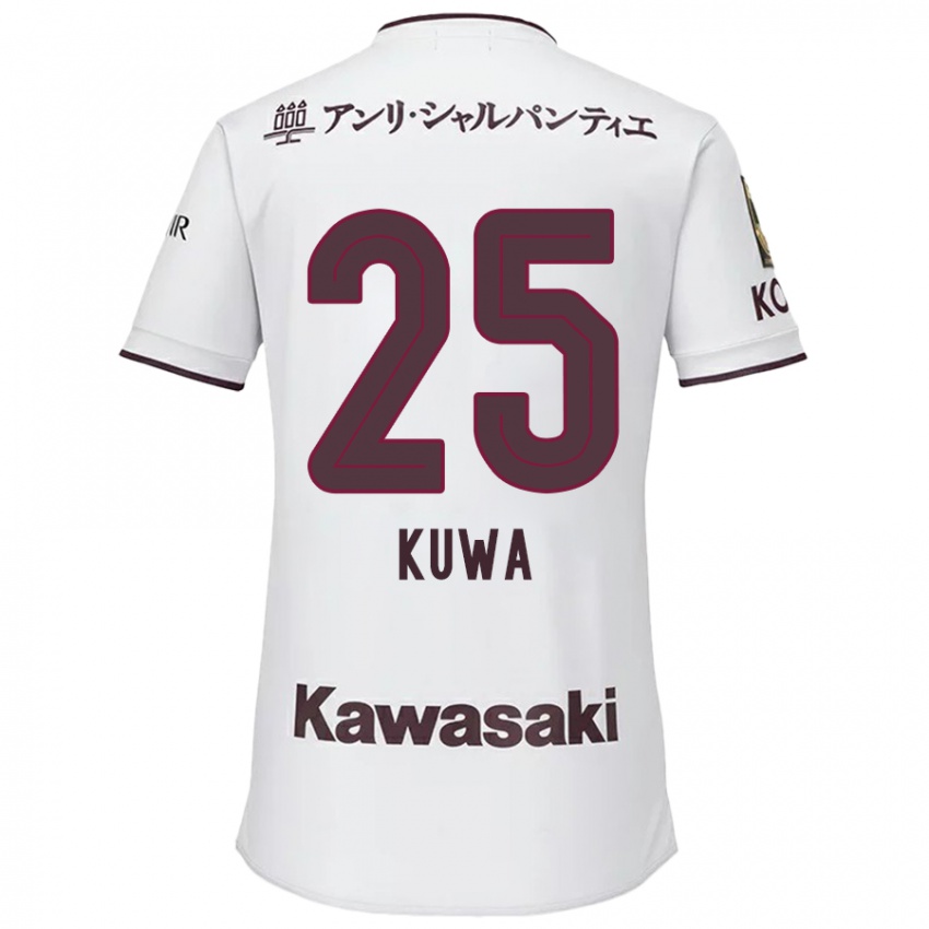 Homem Camisola Yuya Kuwasaki #25 Branco Vermelho Alternativa 2024/25 Camisa Brasil